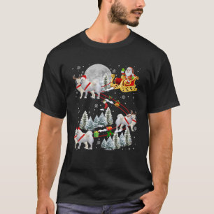 T-shirt Xmas Samoyed Traîneau Noël Traîneau Père Noël Chie