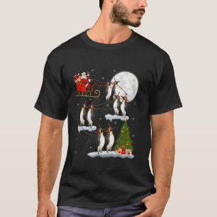 T-shirt Xmas Tree éclaire Père Noël équitation Empereur Pe