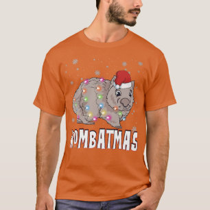 T-shirt XMas Wombatmas Wild Animal Noël Lumières Wombat