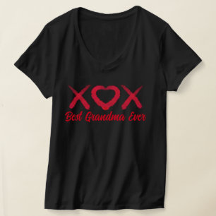 T-shirt Xox, amour, baisers, design valentin, art grand-mè