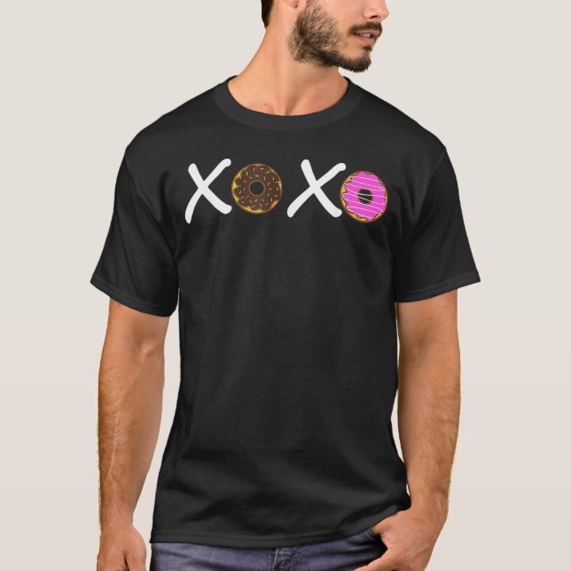 T-shirt Xoxo Donuts Heather Raspberry Saint-Valentin (Devant)