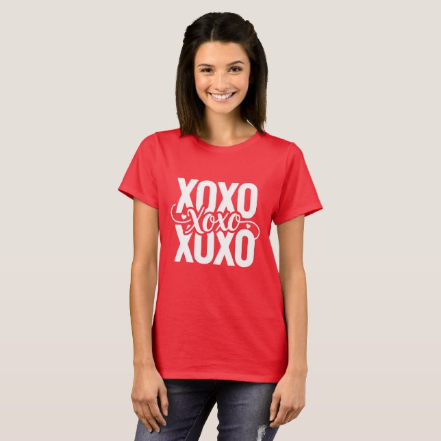 T-shirt XOXO Hearts Valentine's Day  (Devant entier)