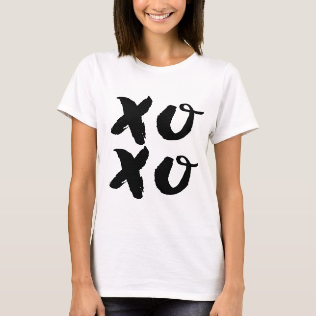 T-shirt XOXO Hugs & Kisses Brush Typographie Débardeur de  (Devant)