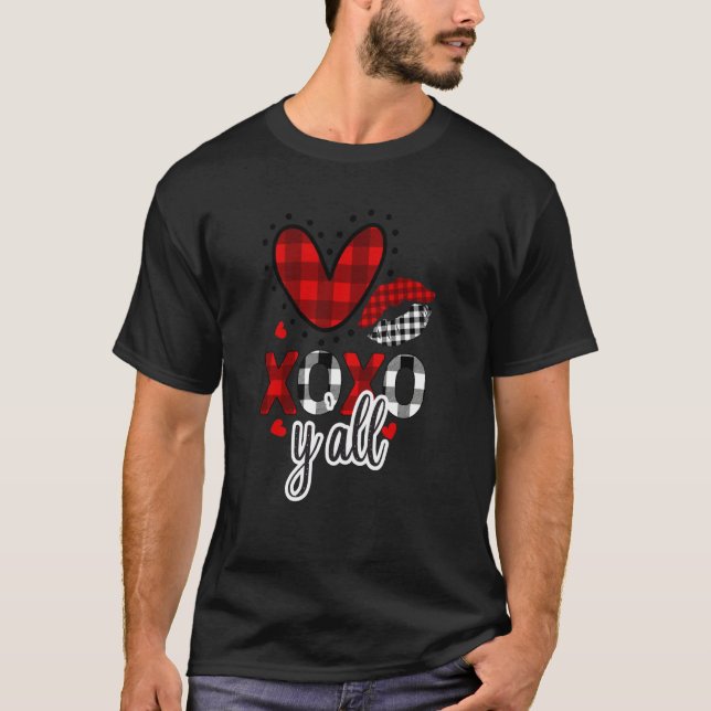 T-shirt XOXO Valentine Day Y'all (Devant)