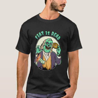 T-shirt XRP Ripple Zombie Ben Franklin Drops Fiat For Cryp