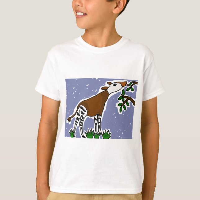 T-shirt XX bande dessinée d'art d'okapi (Devant)