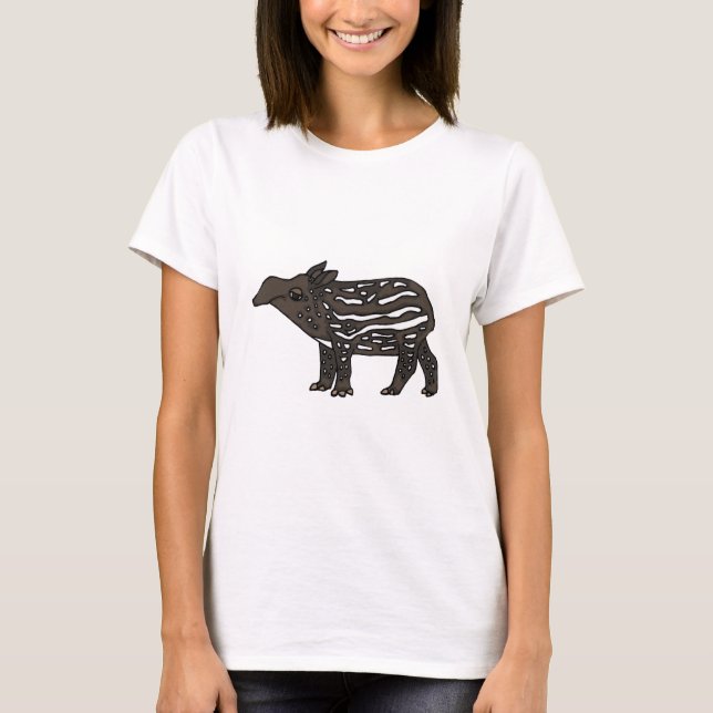 T-shirt XX bande dessinée drôle de tapir (Devant)