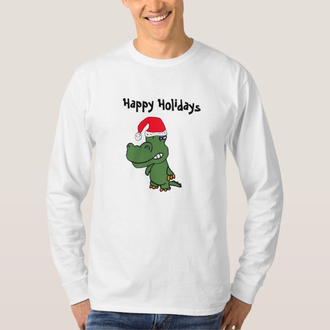 T-shirt XX bonnes fêtes chemise d'alligator (Devant)