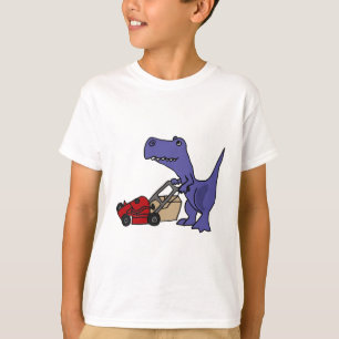 T-shirt XX dinosaure de T-rex poussant la tondeuse à gazo