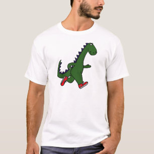 T-shirt XX dinosaure pulsant drôle avec les baskets rouges