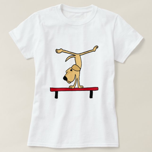 T-shirt XX Labrador jaune sur la bande dessinée de (Design devant)