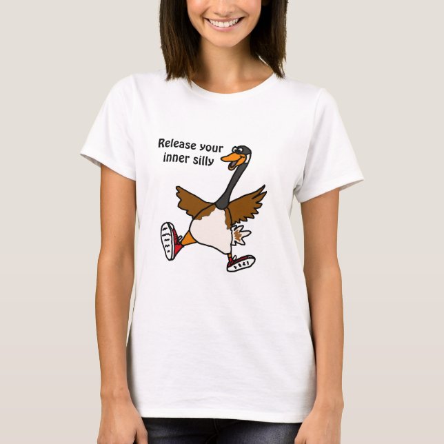 T-shirt XX libération votre idiot intérieur - oie (Devant)