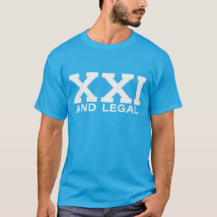 T-shirt XXI et pièce en t juridique d'anniversaire d'éta