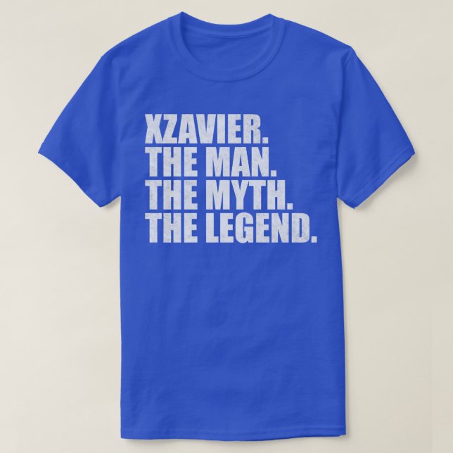 T-shirt XzavierXzavier Nom Xzavier prénom (Design devant)
