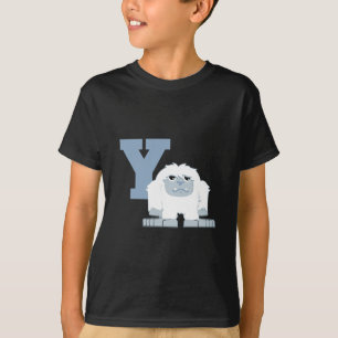 T-shirt Y est pour Yeti Cute Cartoon Yeti Monster