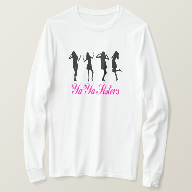 T-shirt Ya Ya Sisters (rose) (Design devant)