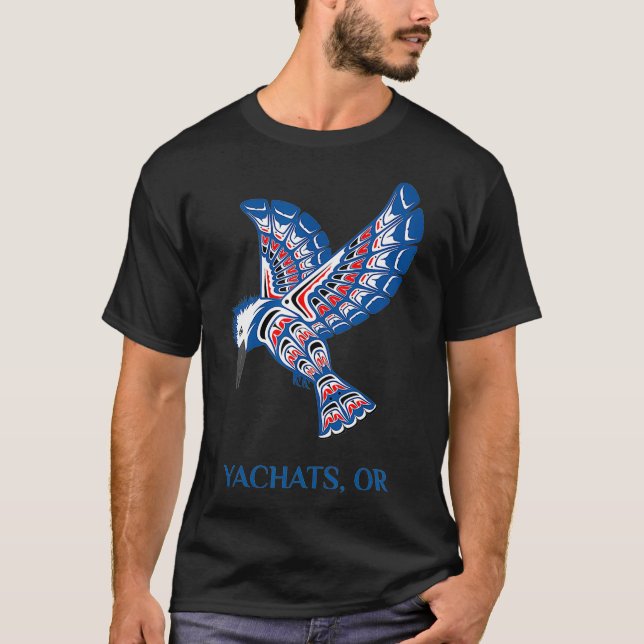 T-shirt Yachat Oregon Amérindien Kingfisher (Devant)
