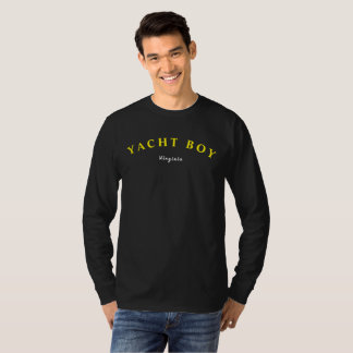 T - Shirt Yacht Boy LSS Navy Black / Lemon Virgini