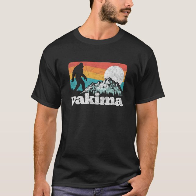 T-shirt Yakima Washington Bigfoot Mountains (Devant)