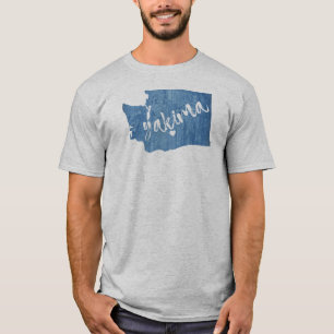 T-shirt Yakima Washington Wood Grain