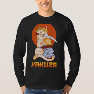 T-shirt Yakuza Chat Japonais Samurai épée Katana Japon Tig