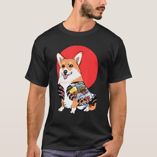 T-shirt Yakuza Corgi (Devant)