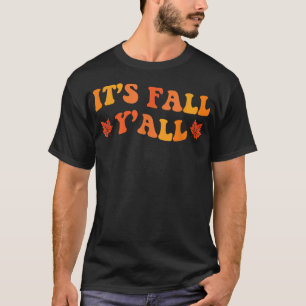T-shirt Yall Automne Vibes Citrouille Automne Thanksgivi