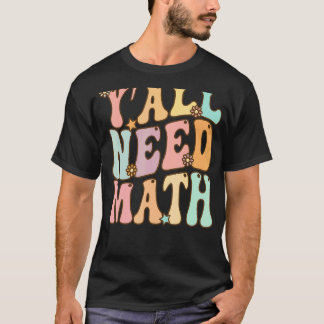 T-shirt Y'all Need Math Math vintage couleur pastel clair