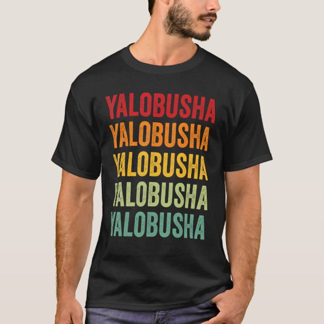 T-shirt Yalobusha Comté du Mississippi Design de texte arc (Devant)