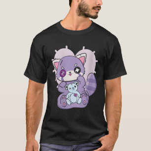 T-shirt Yami Kawaii Fairy Kei Red Panda Moon Otaku Anime N