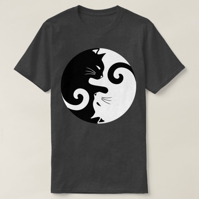 T-shirt Yang Chats Noir Blanc (Design devant)
