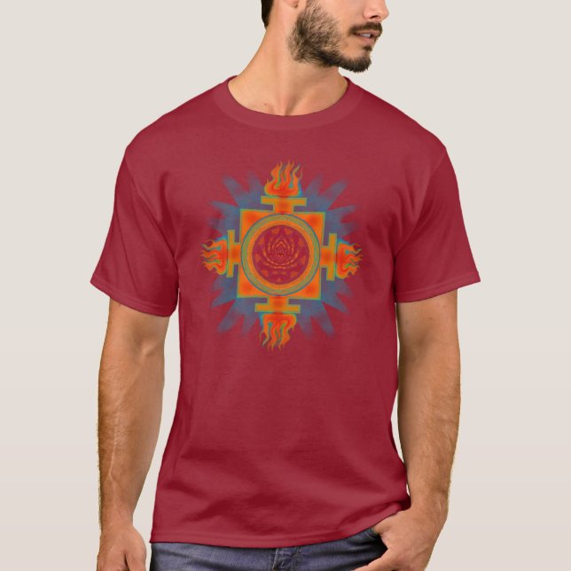T-shirt Yantra de Feu-Lotus-Oeil (Devant)