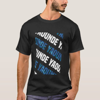 T-shirt Yaounde Camo Motif Camouflage bleu
