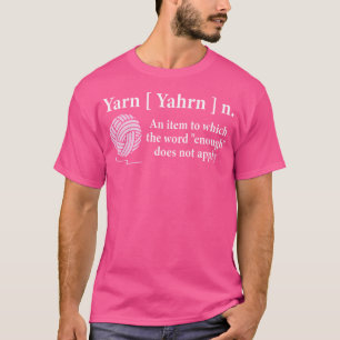 T-shirt Yarn Noun Définition Drôle Tricot Crochet Knitti