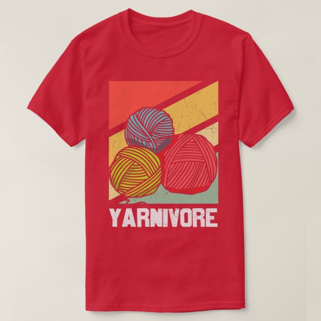 T-shirt Yarnivore Knitting Design for Knitters (Design devant)