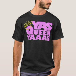 T-shirt Yas Queen avec hanche de couronne LGBTQ