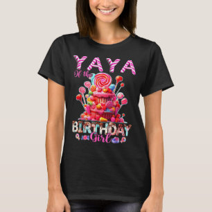 T-shirt Yaya de la fille d'anniversaire bonbons assortis