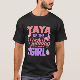 T-shirt Yaya de la fille d'anniversaire Papillon Fête Asso