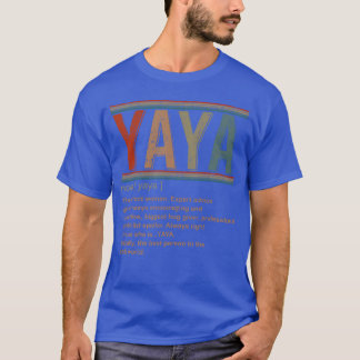 T-shirt Yaya Definition vintag Vintage de la fête des mère