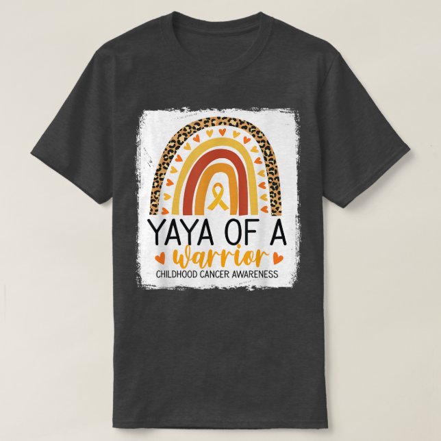 T-shirt Yaya D'Un Guerrier Empreinte de léopard Cancer De  (Design devant)