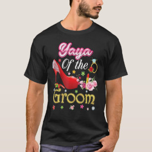 T-shirt Yaya Of The Groom Joyeux Mariage Flower Rose Chaus