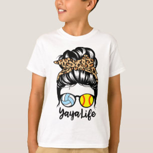 T-shirt Yaya Vie Noeud de Cheveux Méssy Drôle Softll Volle