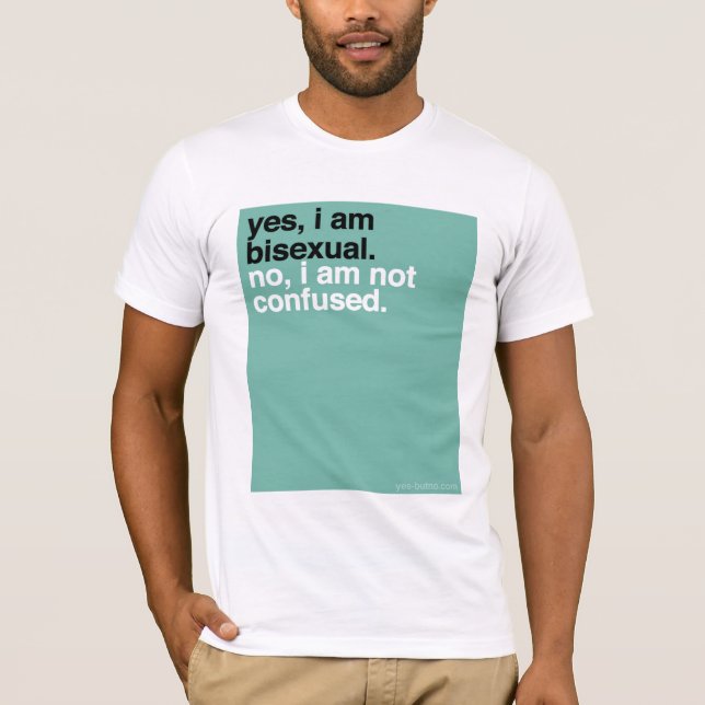 T-shirt YBN : Oui, je suis bisexuel (Devant)