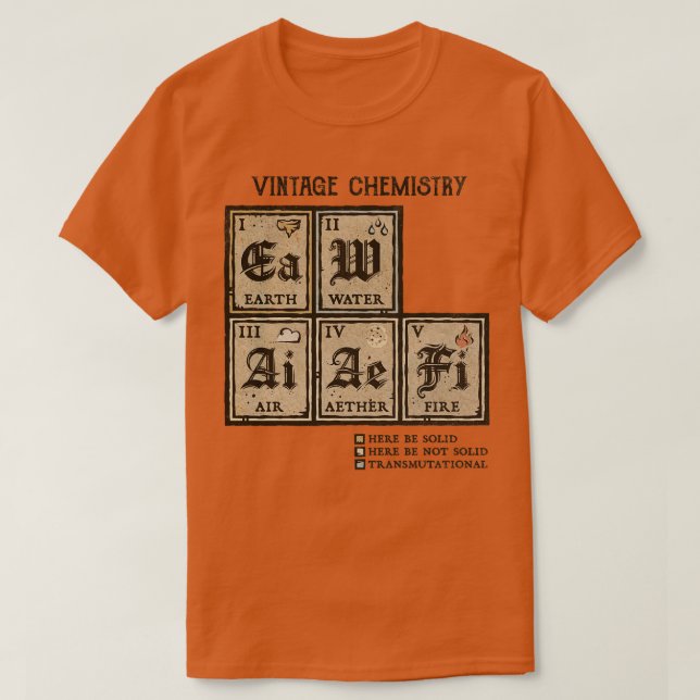 T-shirt Ye Olde Table périodique (Design devant)