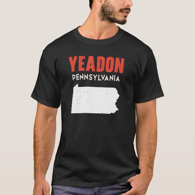 T-shirt Yeadon Pennsylvania USA State America Travel (Devant)