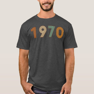 T-shirt Year 1970 Long Live the 70s retro colors