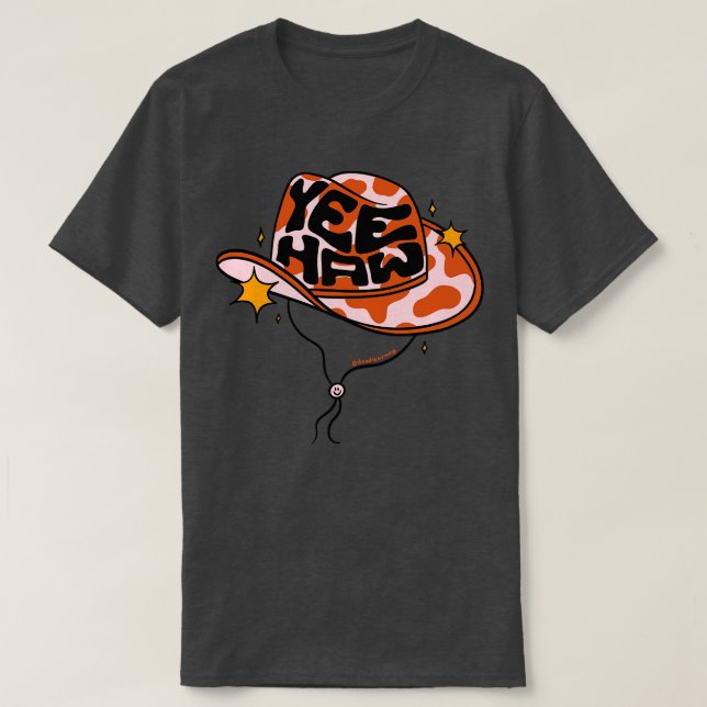 T-shirt Yeehaw Cowboy Casquette (Design devant)