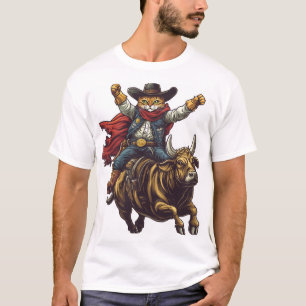 T-shirt Yeehaw Kitty � Chat Far West Cow-boy Rodéo