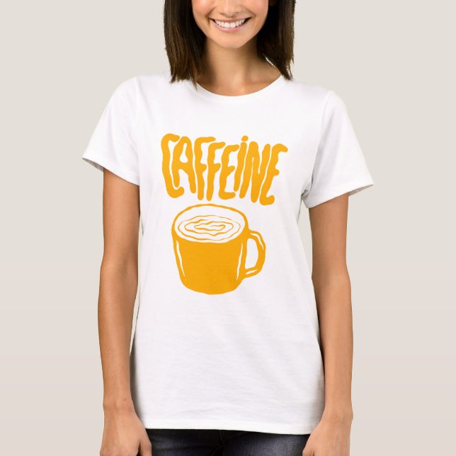 T-shirt Yellow Caffeine (Devant)
