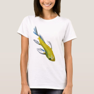 T-shirt Yellow koi Japonais carp watercolour art fish